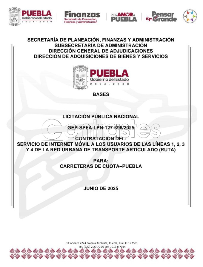 Licitación internet
