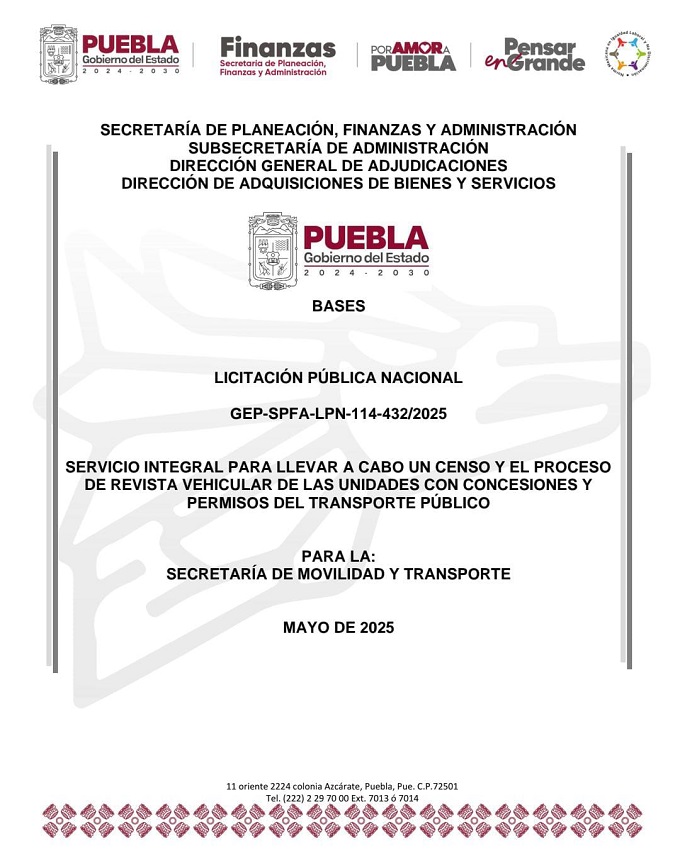 licitación revista vehicular