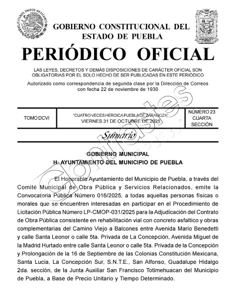 Periódico Oficial del Estado