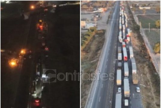 Se cumplen 12 horas de bloqueo total de productores en la autopista Puebla – Orizaba