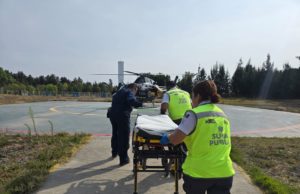 Con ambulancia aérea Gobierno Estatal agilizan atención médica a menor de 13 años