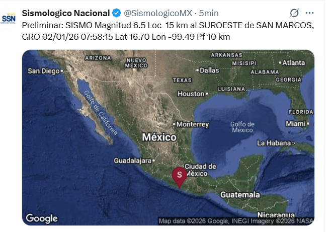 sismo 2 de enero