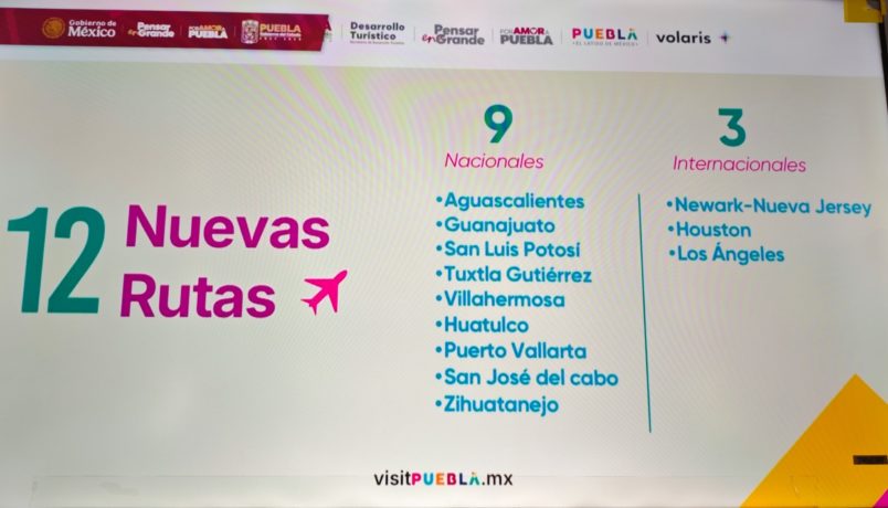Nuevos vuelos desde Puebla