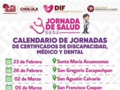 Impulsa DIF Municipal Jornadas de Salud 2026 en las 13 Juntas Auxiliares de San Pedro Cholula