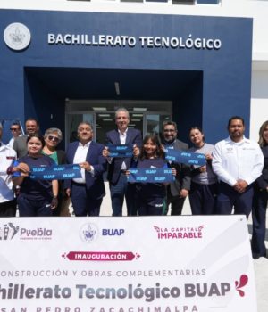Encabeza Pepe Chedraui inauguración del Bachillerato Tecnológico BUAP