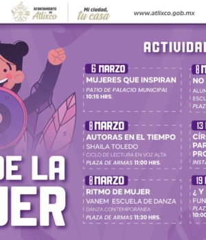 Ariadna Ayala conmemora el Día Internacional de la mujer en Atlixco