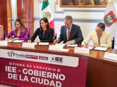 IEE y gobierno municipal de Puebla firman convenio para erradicar la violencia política en razon de género