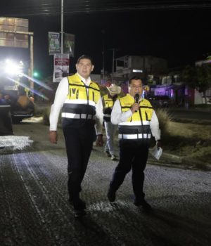 Rehabilitación nocturna en Prolongación Reforma mejora calles y movilidad: Armenta Mier (Video)