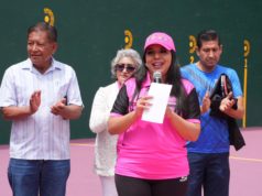 Bajo el liderazgo de Tonantzin Fernández, rescatan cancha de frontenis en el Deportivo Tlachtli