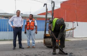 Avanza Gobierno de Pepe Chedraui con la Campaña Capitalina Bacheando Puebla
