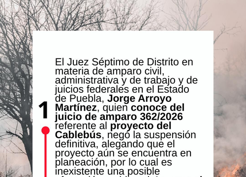 Rechazan suspensión definitiva contra Cablebús en Puebla; colectivos advierten que continuarán ruta legal