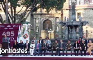 Conmemoran en el Zócalo de Puebla el 495 Aniversario de la fundación de la ciudad