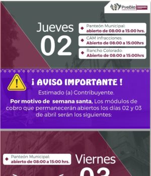 Anuncia Gobierno de Pepe Chedraui horarios en cajas de Tesorería por Semana Santa