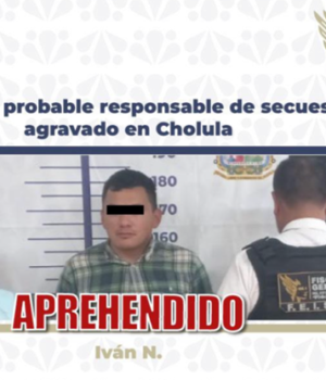 Ex síndico de San Pedro Cholula fue detenido por secuestro exprés, robo y extorsión