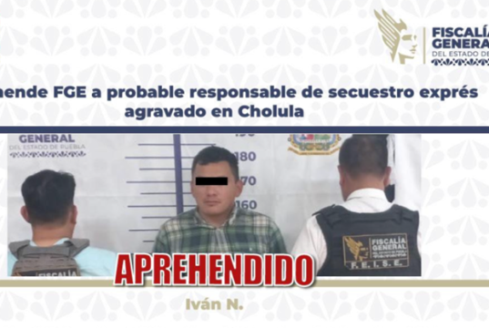 Ex síndico de San Pedro Cholula fue detenido por secuestro exprés, robo y extorsión