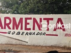 Aparecen bardas con el apellido del gobernador en la junta auxiliar Ignacio Zaragoza