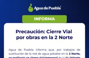 Cierre Vial por obras de sustitución de la red hidráulica en la 2 Norte