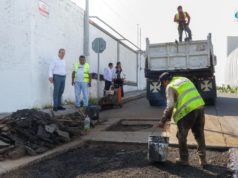 Supervisa Pepe Chedraui avance de trabajos de bacheo en la capital poblana