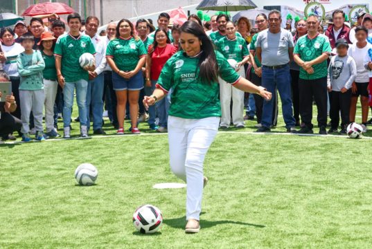 Tonantzin Fernández reafirma su compromiso con la niñez y la juventud al inaugurar el Mundialito Social2026
