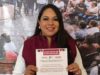 Recibe Tonantzin Fernández constancia de capacitación en materia de Humanismo Mexicano por parte de Morena