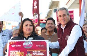 Encabeza Pepe Chedraui trabajos de rehabilitación vial en la Junta Auxiliar de San Jerónimo Caleras