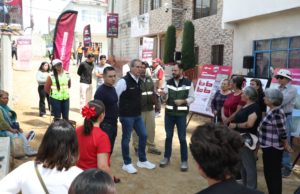 Supervisa Pepe Chedraui trabajos de pavimentación en la colonia Guadalupe Hidalgo 2da. Sección