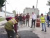 Verifica Pepe Chedraui trabajos de bacheo en San Andrés Azumiatla