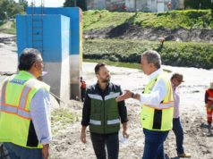 Supervisa Pepe Chedraui trabajos de limpieza y desazolve en vaso regulador Puente Negro