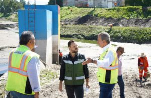 Supervisa Pepe Chedraui trabajos de limpieza y desazolve en vaso regulador Puente Negro