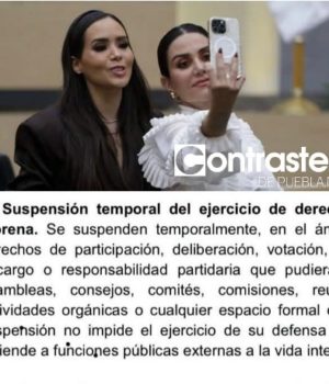 Suspende Morena derechos partidistas a Nay Salvatori y Grace Palomares; no podrán participar en el 2027