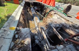 Agua de Puebla aprovecha reparación de fuga para adelantar interconexión de nueva línea en el sur de la ciudad