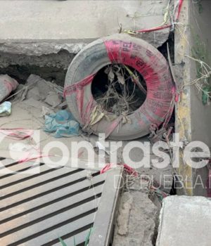 Inician reparación del socavón en San Francisco Ocotlán, en Coronango