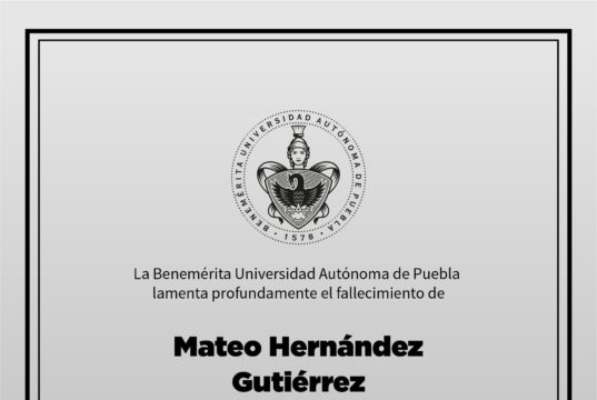 BUAP lamenta la muerte de Mateo Hernández, estudiante de preparatoria e hijo del alcalde de Tecamachalco
