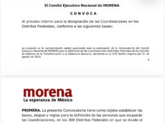 Emite Morena convocatoria para candidaturas a diputaciones federales; servidores públicos deben pedir licencia