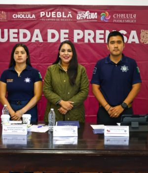 Tonantzin Fernández consolida acciones de seguridad y proximidad social en San Pedro Cholula