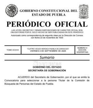 Abren convocatoria para relevar a titular de Comisión de Búsqueda en Puebla