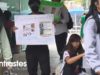 Estudiantes de la BUAP se movilizan en CU para buscar a Hugo Alejandro