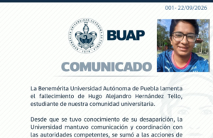 BUAP y rectora Lilia Cedillo lamentan la muerte de Hugo Alejandro Hernández Tello