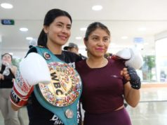 Gaby “La Bonita” Sánchez imparte clase de box a las juventudes