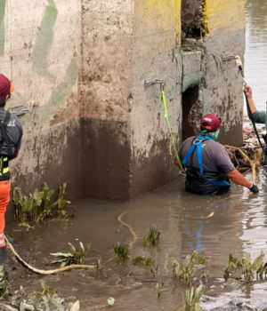 Gobierno de Pepe Chedraui, mantiene limpieza en vasos reguladores ante las lluvias registradas en Puebla
